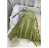 Vintage green knit sweat tops Loose fitting high neck thick knitted pullover