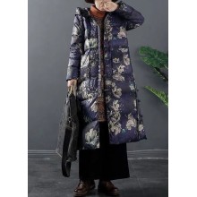 Fitted Purple Pockets thick Duck Down Winter down coat