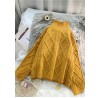 Women yellow crane tops high neck thick fall fashion knitwear